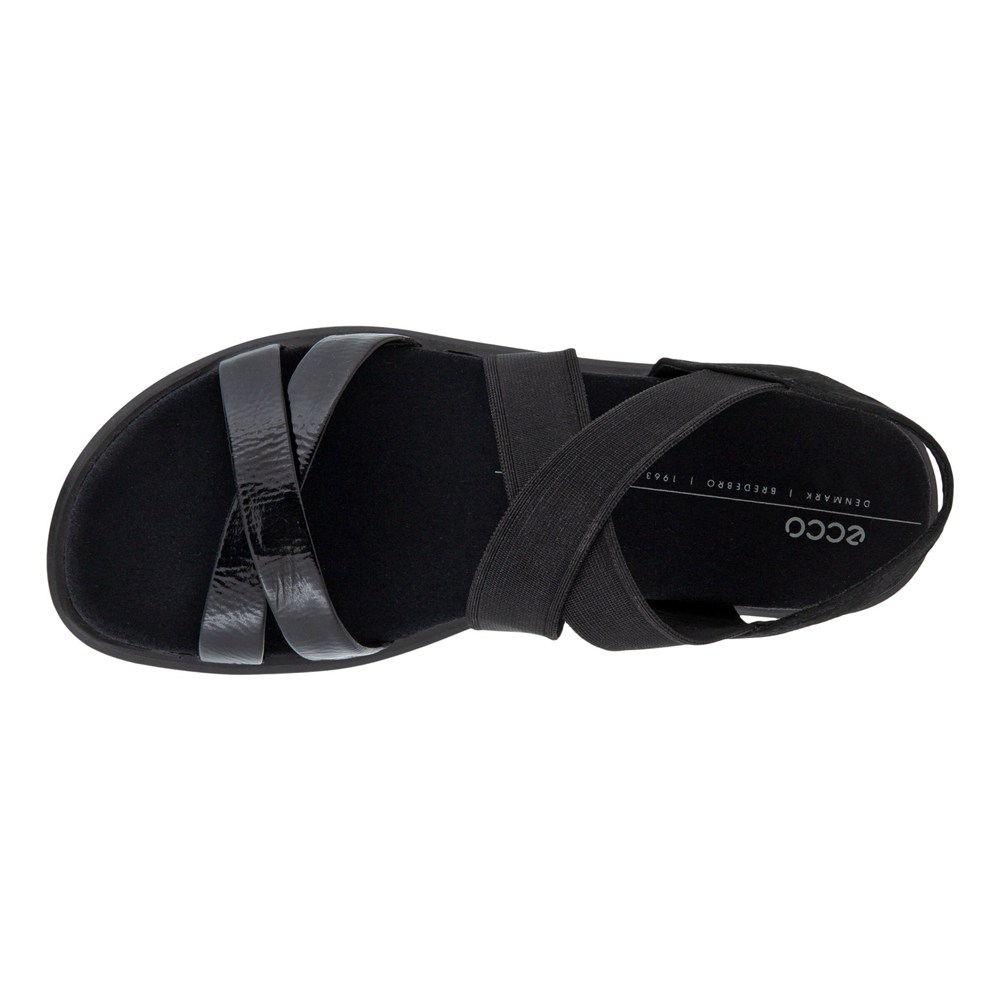 Sandalias Mujer - ECCO Flowt Flat Strappy - Negros - XAB528736